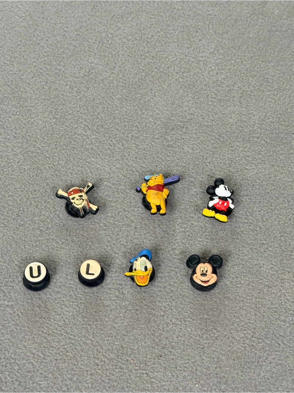 Jibbitz Disney Character Shoe Charms - Mickey, Donald/Winnie the Pooh/ Pirate